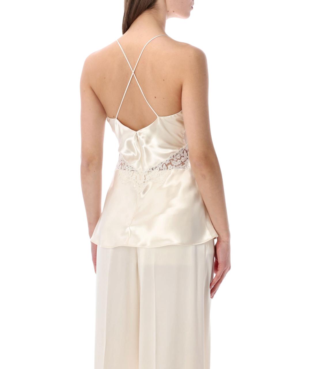 ALBERTA FERRETTI Белая вискозная майка, фото 2