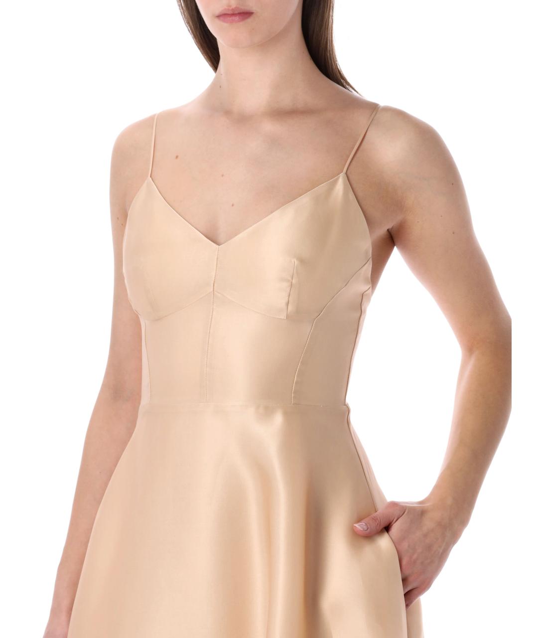 ALBERTA FERRETTI Розовое шелковое платье, фото 3