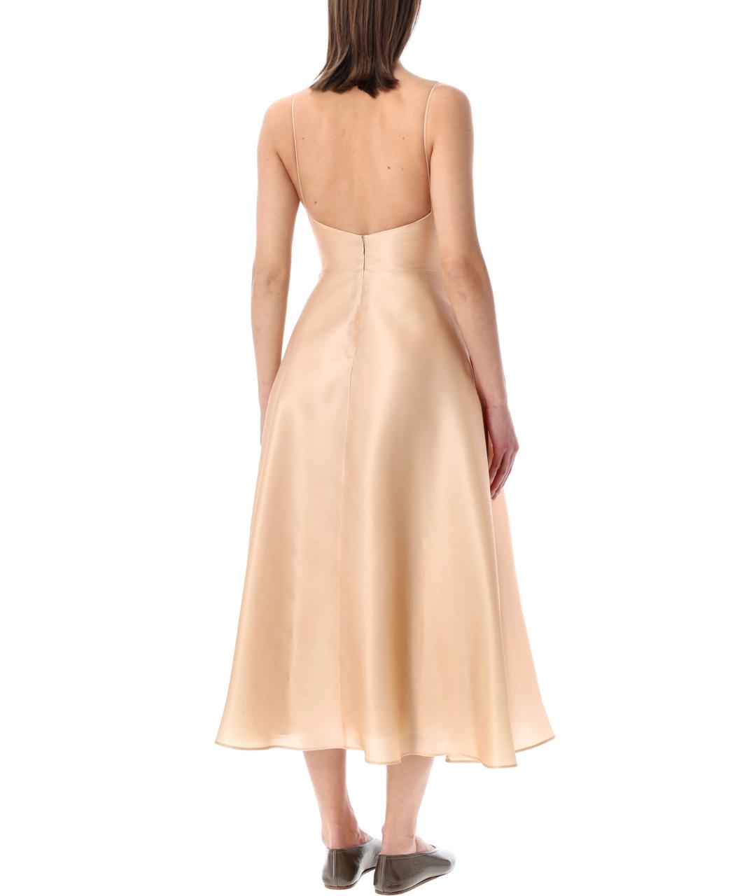 ALBERTA FERRETTI Розовое шелковое платье, фото 2