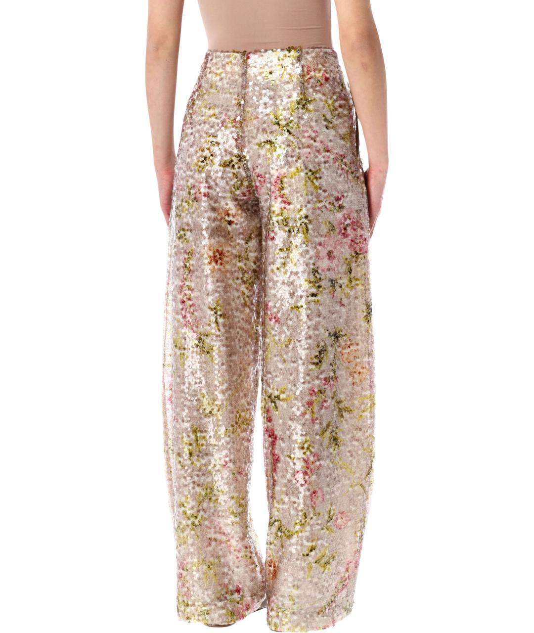 ALBERTA FERRETTI Мульти полиэстеровые прямые брюки, фото 2