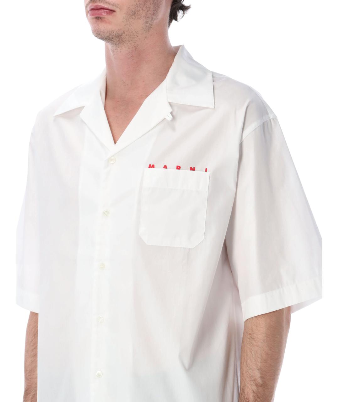 MARNI Белая хлопковая кэжуал рубашка, фото 3