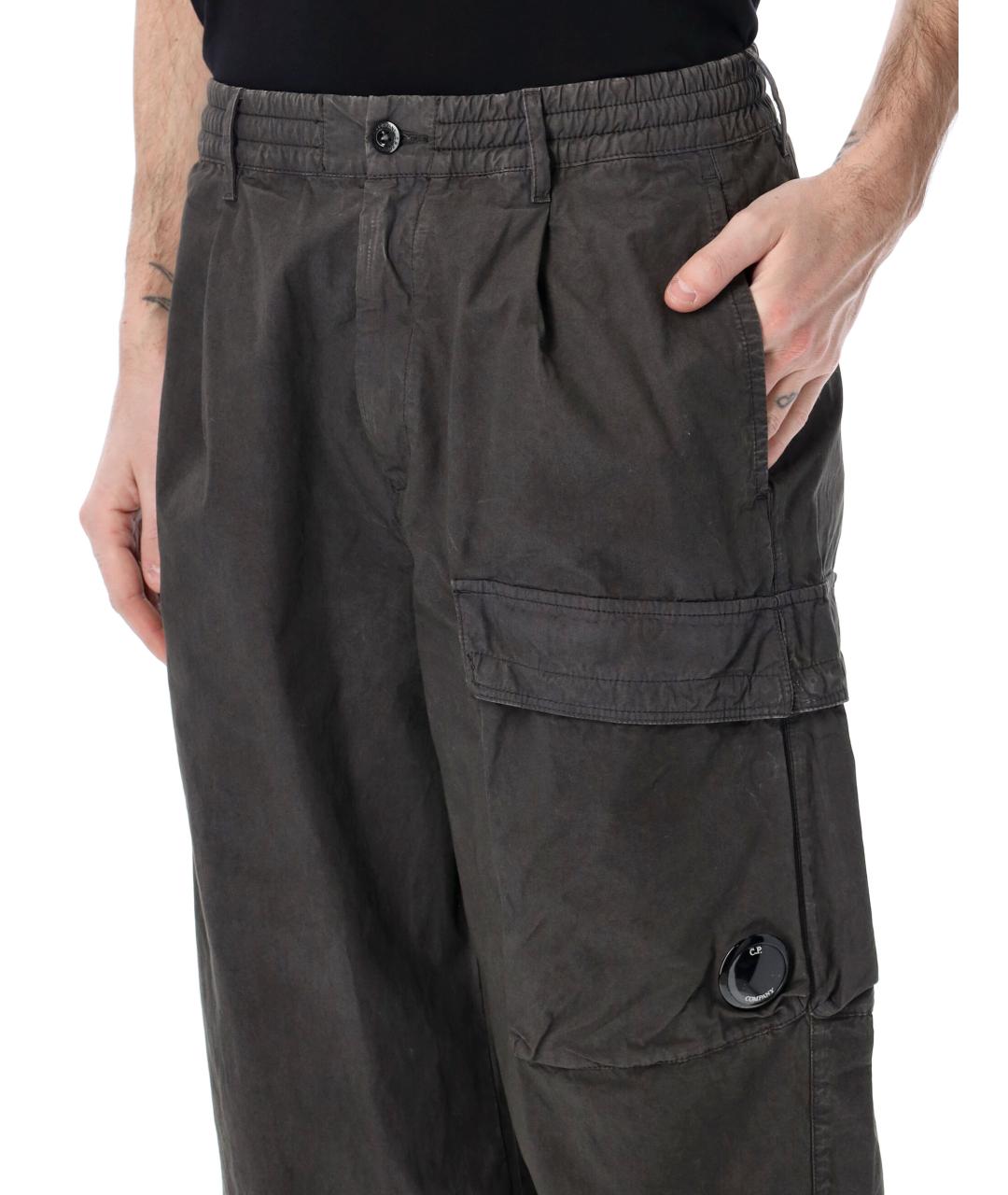 CP COMPANY Серые хлопковые повседневные брюки, фото 3