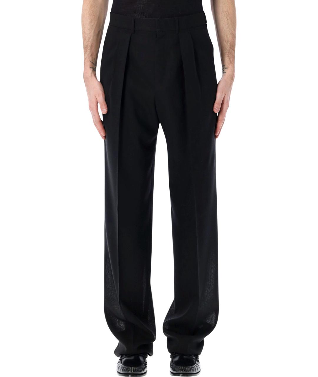 TOM FORD Черные шерстяные повседневные брюки, фото 1