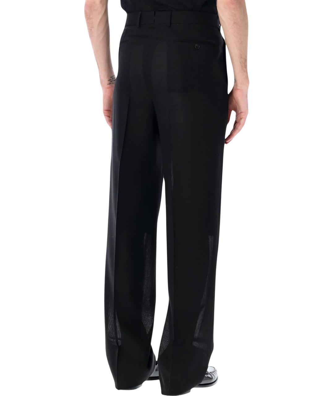 TOM FORD Черные шерстяные повседневные брюки, фото 2