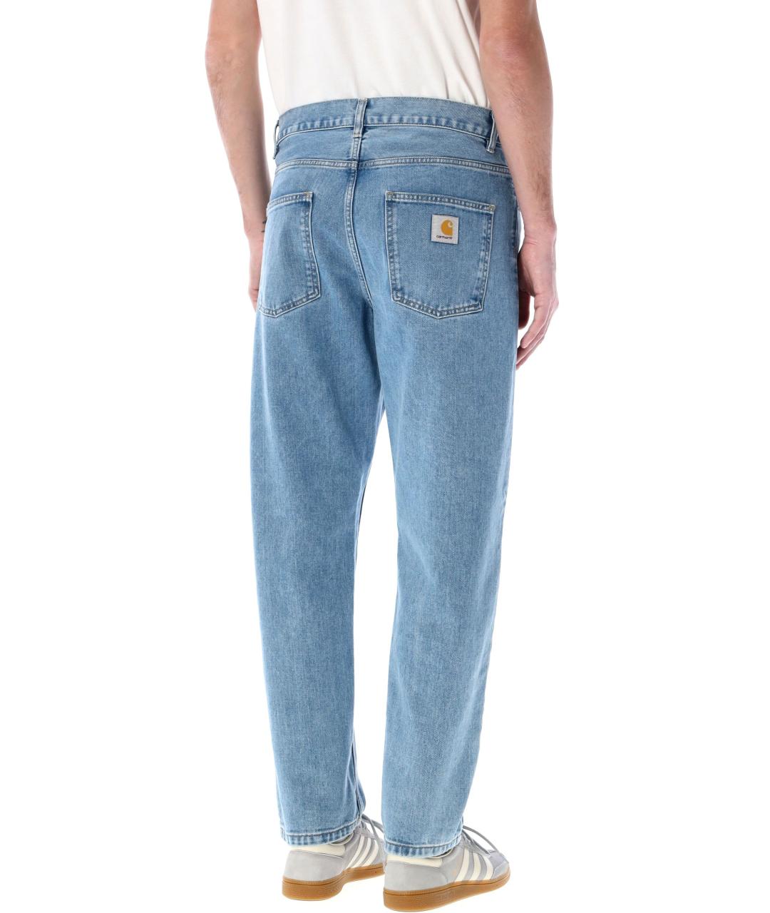 CARHARTT WIP Синие хлопковые прямые джинсы, фото 2