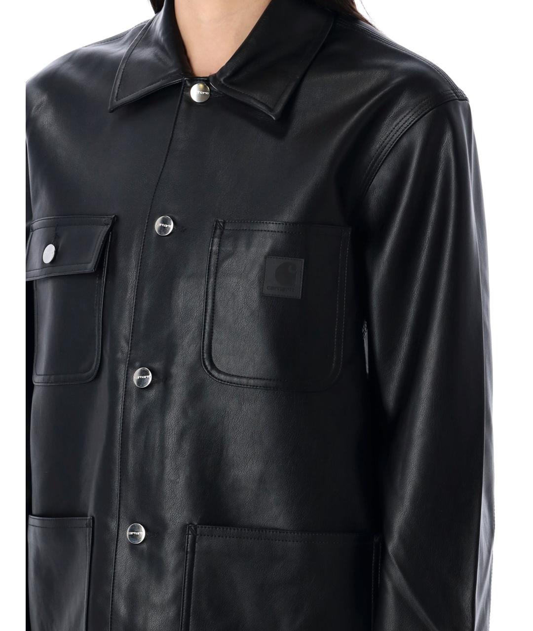 CARHARTT WIP Черная полиуретановая куртка, фото 4