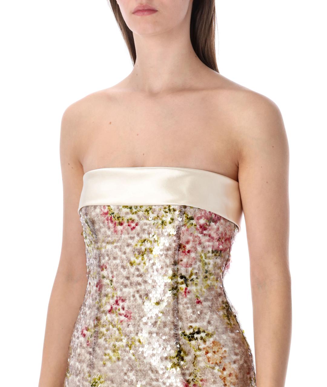 ALBERTA FERRETTI Мульти полиэстеровое платье, фото 3