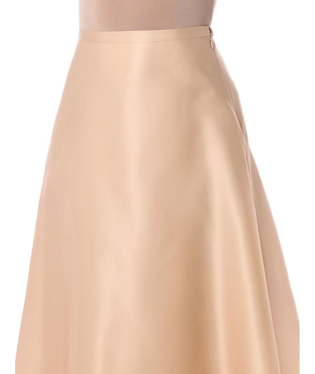 ALBERTA FERRETTI Розовая шелковая юбка миди, фото 3