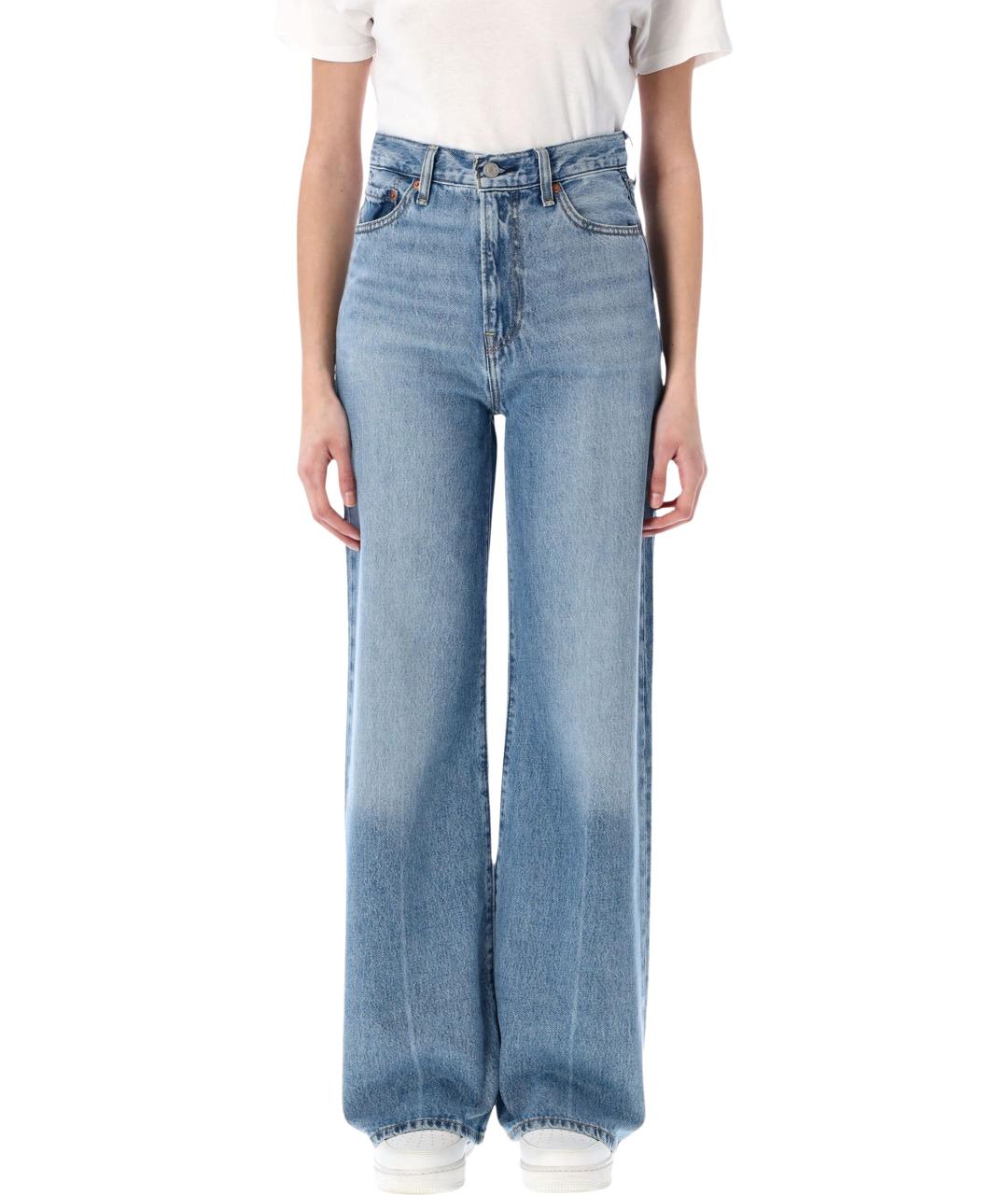 LEVI'S Голубые хлопковые прямые джинсы, фото 1