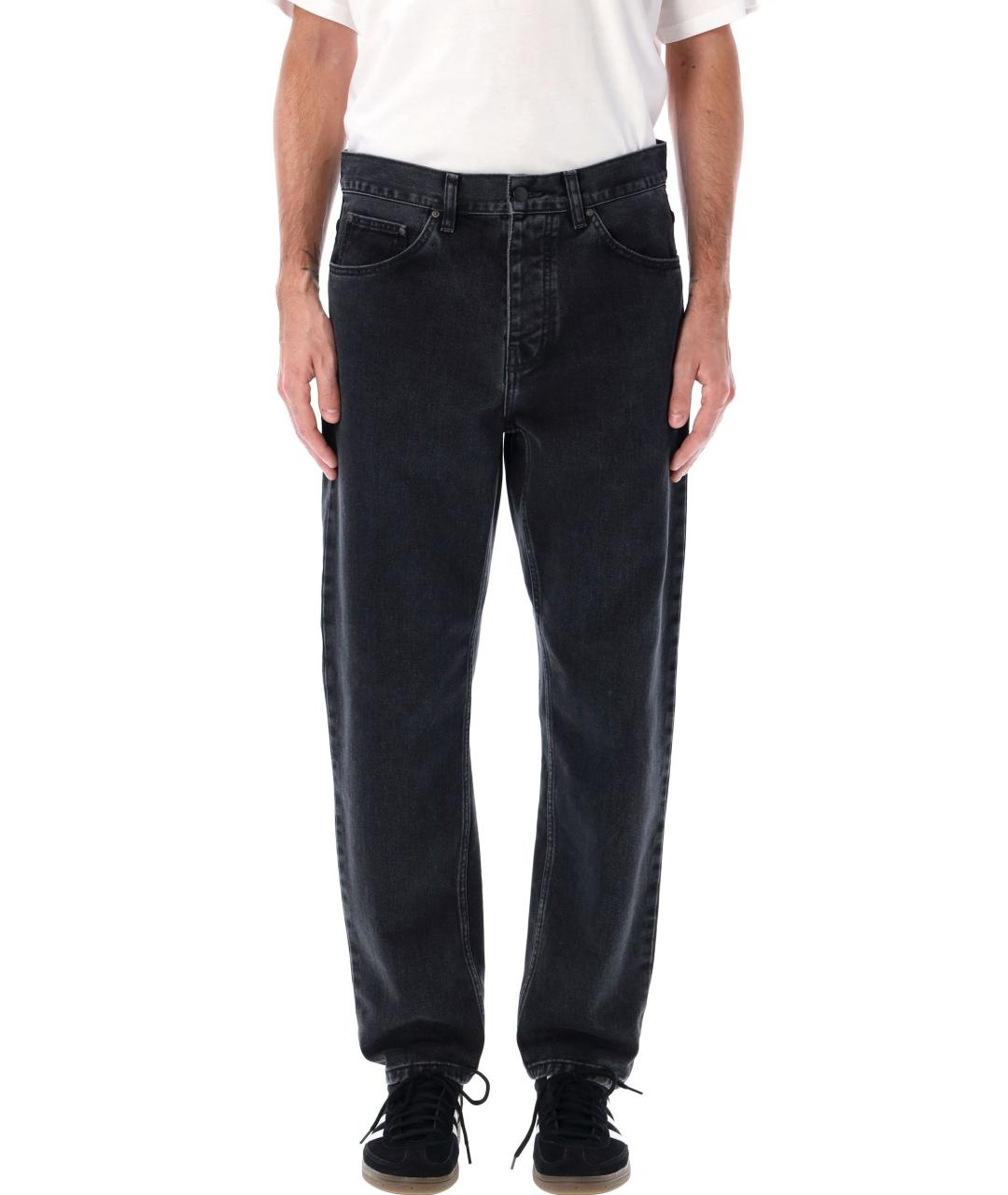 CARHARTT WIP Черные хлопковые прямые джинсы, фото 2