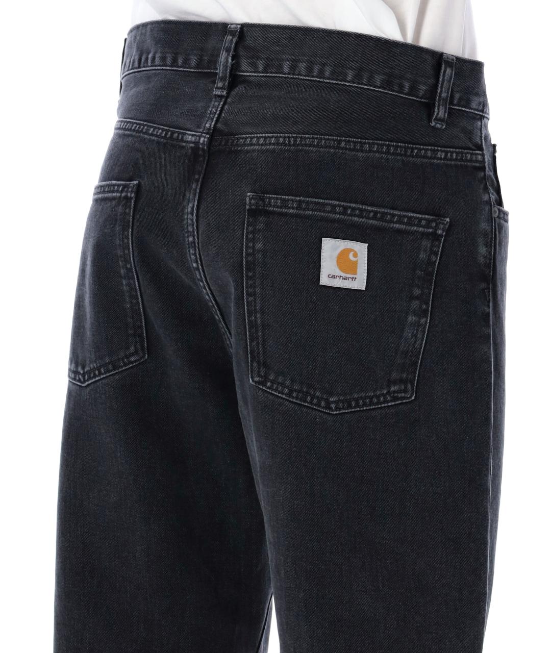 CARHARTT WIP Черные хлопковые прямые джинсы, фото 4