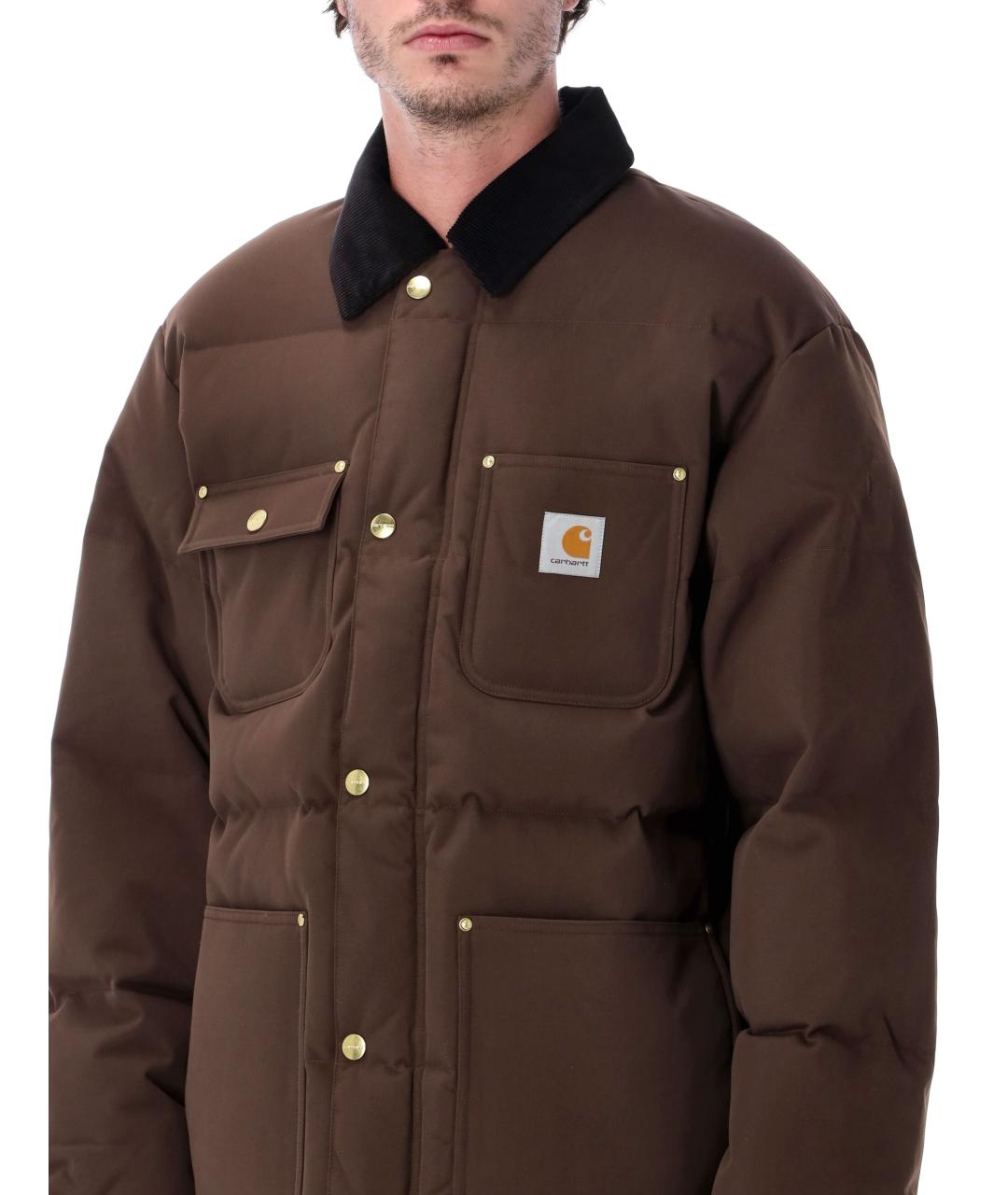 CARHARTT WIP Коричневая полиамидовая куртка, фото 4