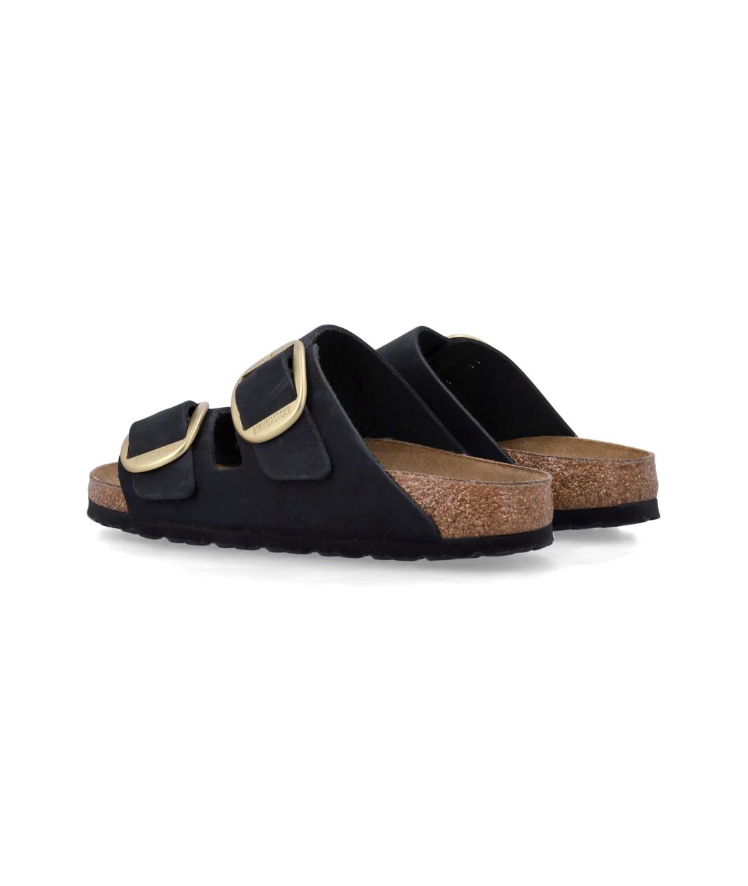 BIRKENSTOCK Черные кожаные шлепанцы, фото 3