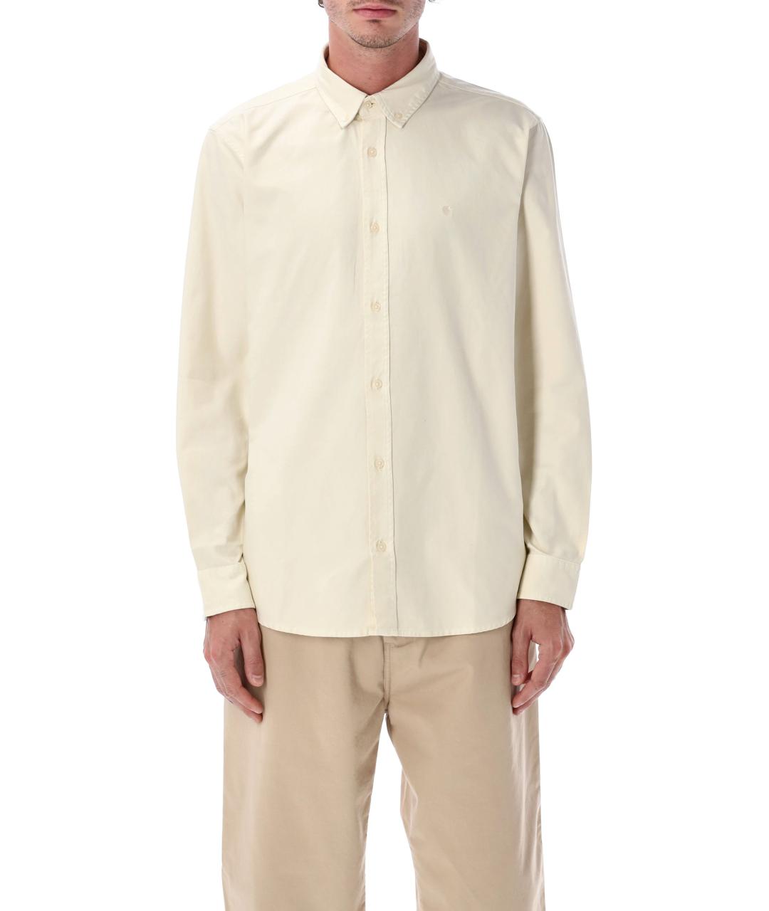 CARHARTT WIP Бежевая хлопковая кэжуал рубашка, фото 2