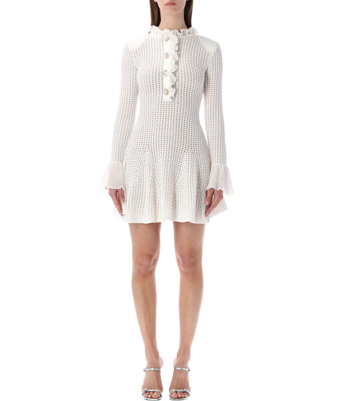 SELF-PORTRAIT Белое хлопковое повседневное платье, фото 2