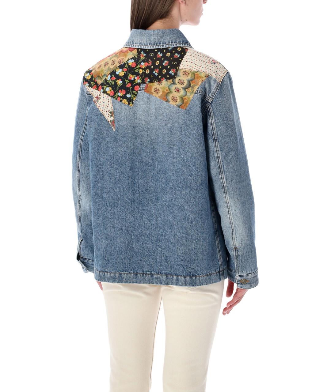 VALENTINO Голубая хлопковая куртка, фото 3