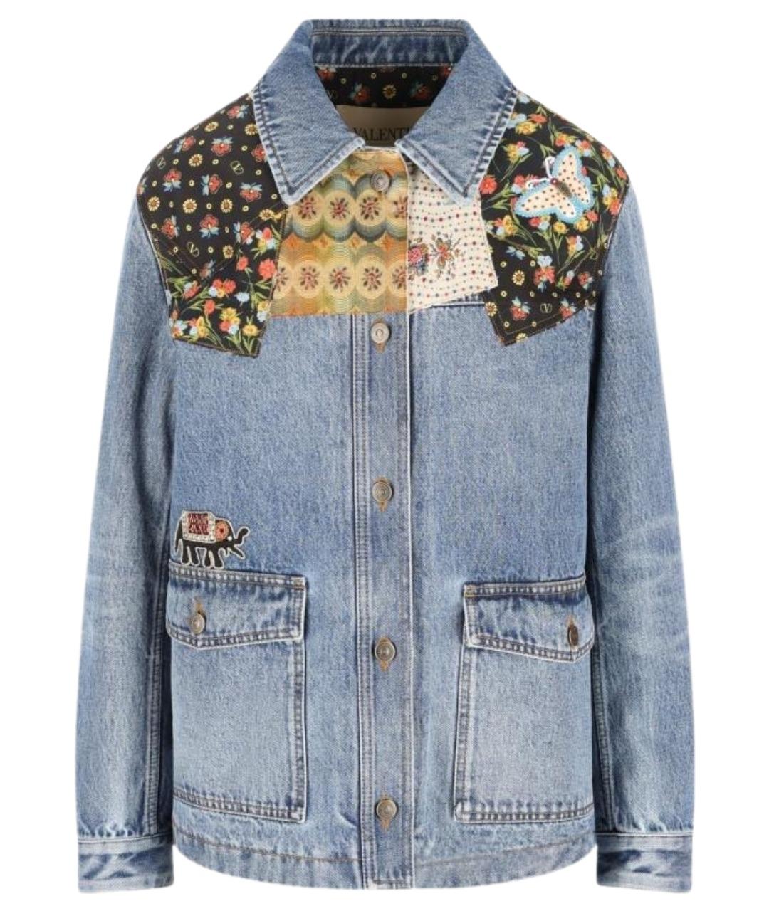 VALENTINO Голубая хлопковая куртка, фото 1