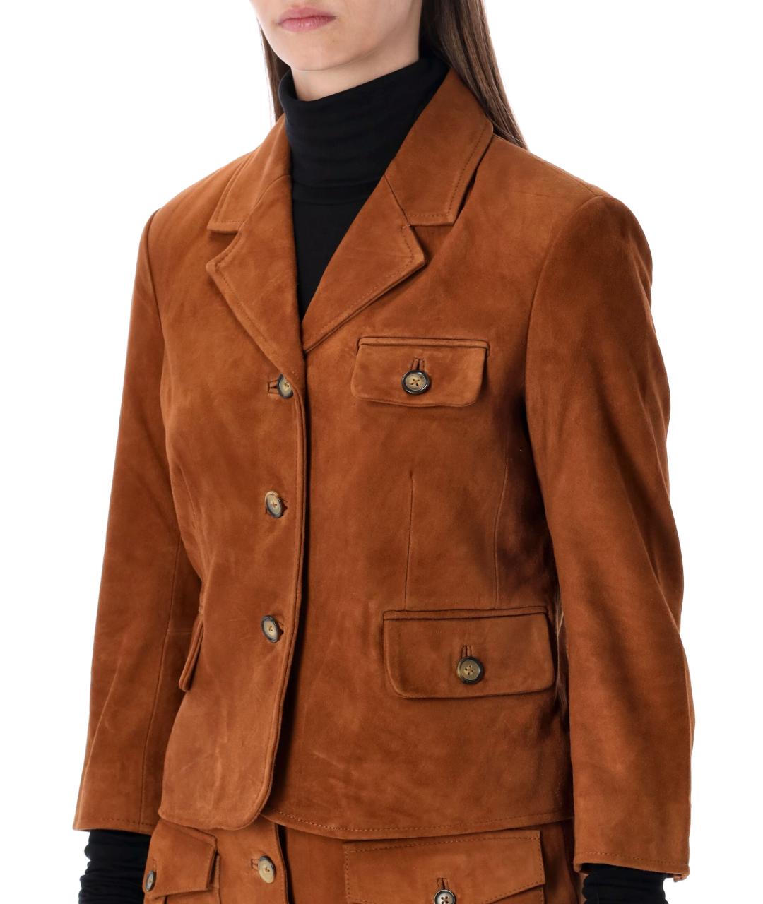 THE GARMENT Коричневое замшевое пальто, фото 4