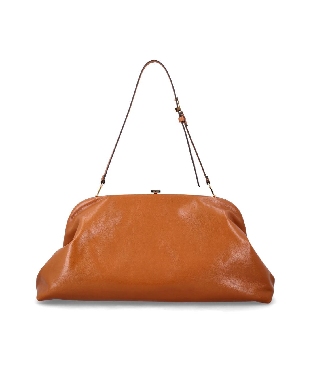 ALBERTA FERRETTI Коричневая кожаная сумка через плечо, фото 3