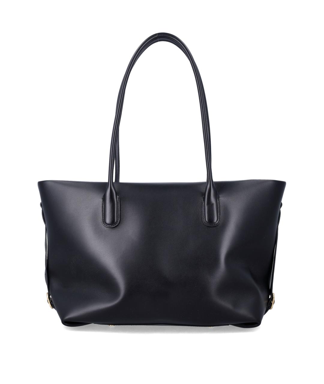 THEMOIRE Черная сумка тоут из искусственной кожи, фото 3