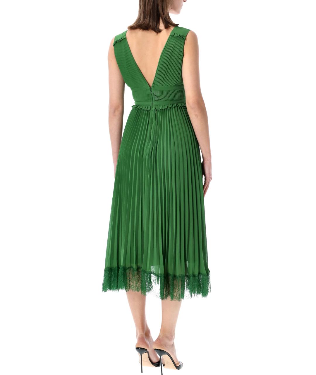 SELF-PORTRAIT Зеленые полиэстеровое коктейльное платье, фото 2