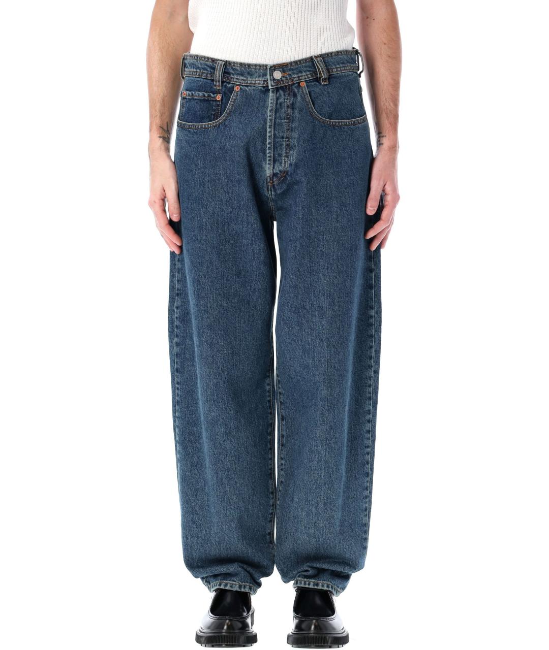 MAGLIANO Синие хлопковые прямые джинсы, фото 4