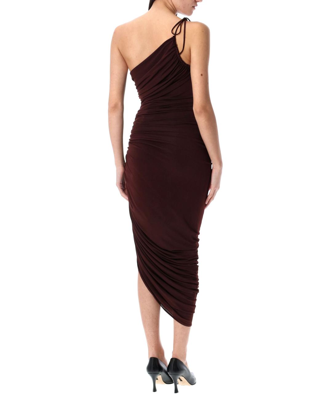 MAGDA BUTRYM Бордовое вискозное вечернее платье, фото 2