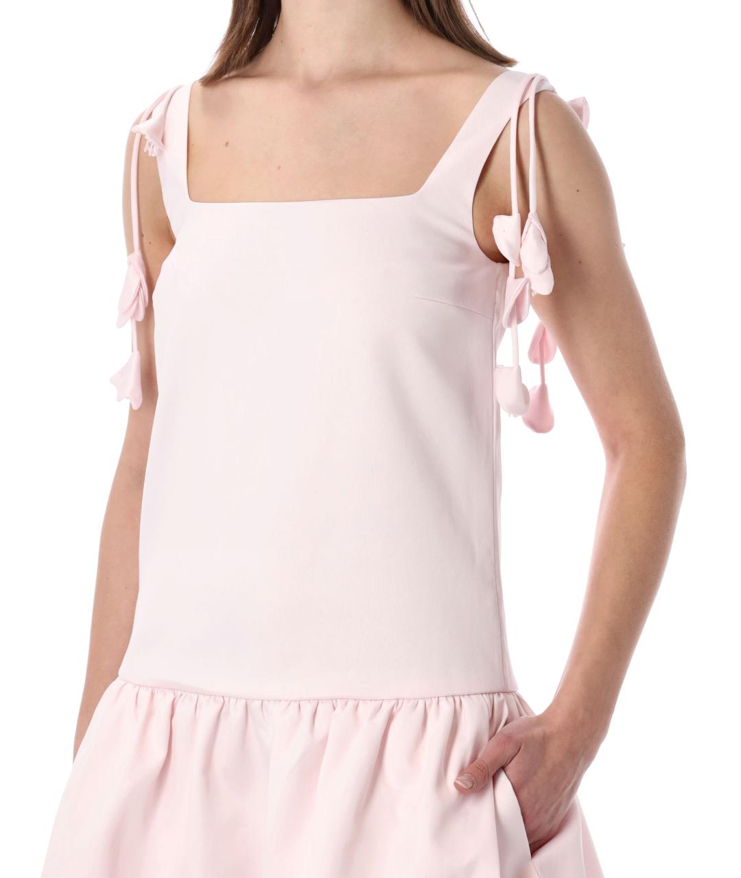 SELF-PORTRAIT Розовое полиэстеровое повседневное платье, фото 4