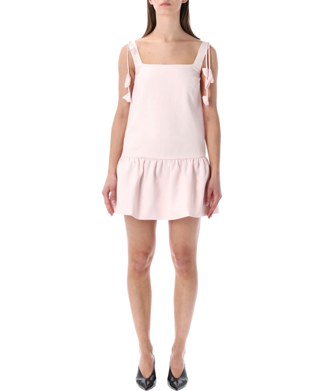 SELF-PORTRAIT Розовое полиэстеровое повседневное платье, фото 2