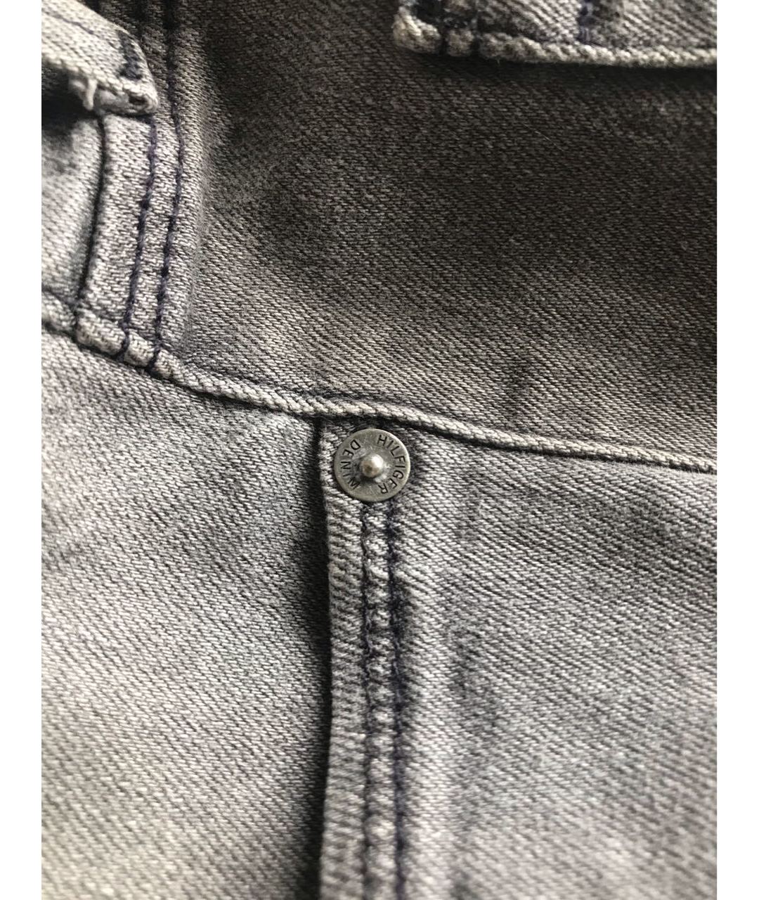 TOMMY HILFIGER Серые хлопко-полиэстеровые джинсы слим, фото 7