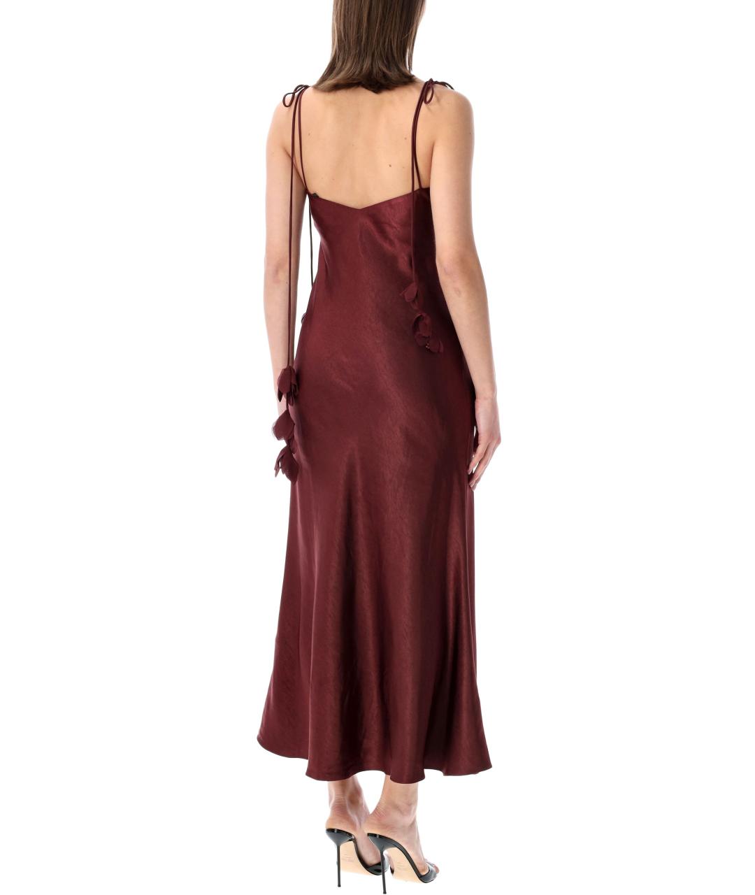 SELF-PORTRAIT Бордовое полиэстеровое вечернее платье, фото 3