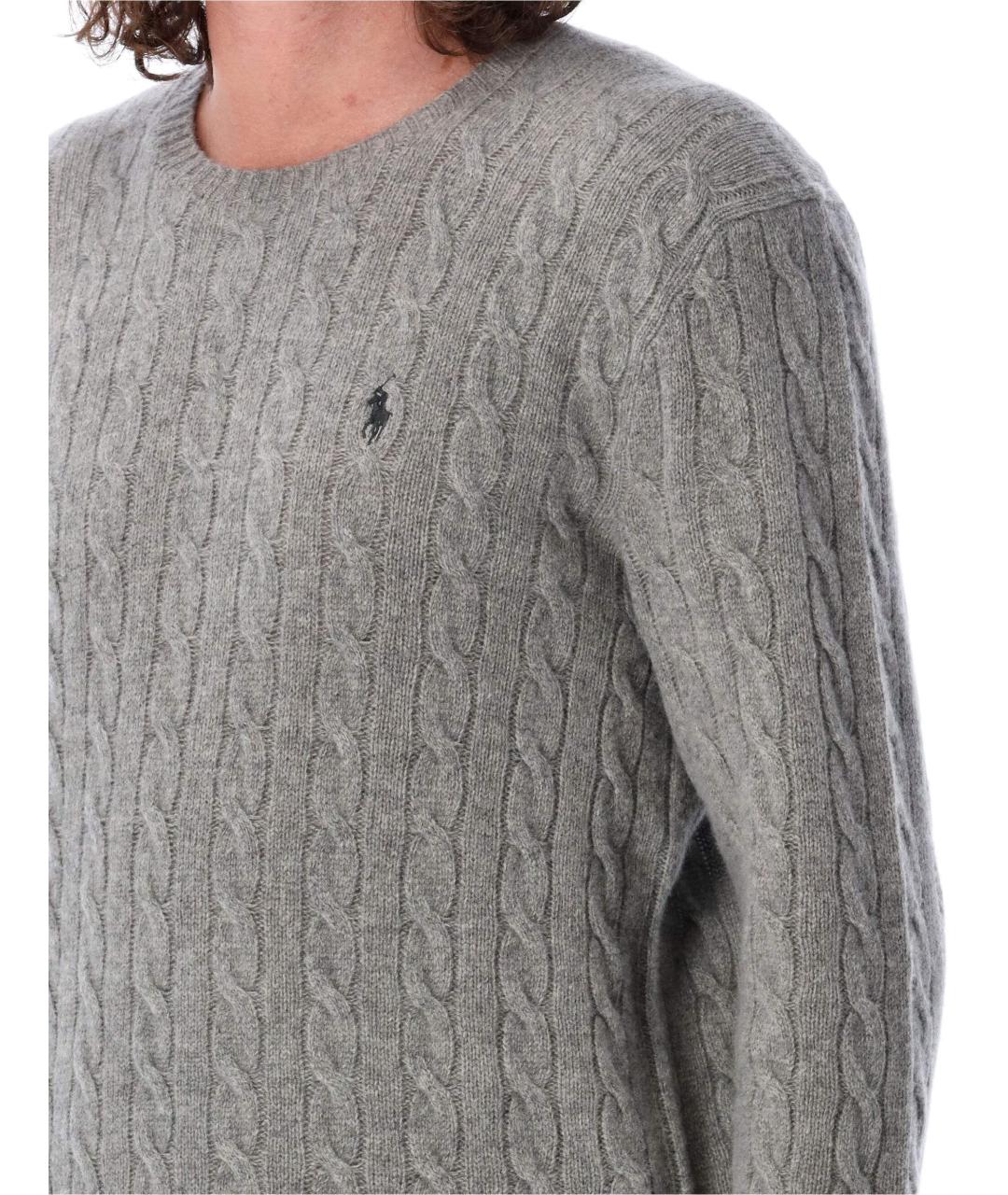 POLO RALPH LAUREN Серый шерстяной джемпер / свитер, фото 4