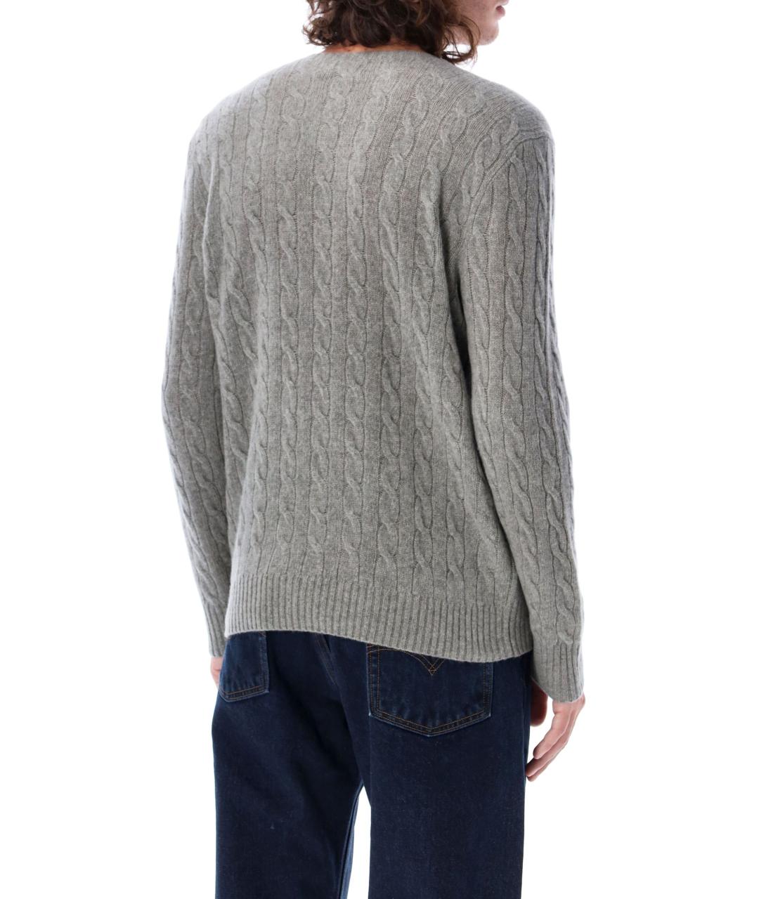 POLO RALPH LAUREN Серый шерстяной джемпер / свитер, фото 3