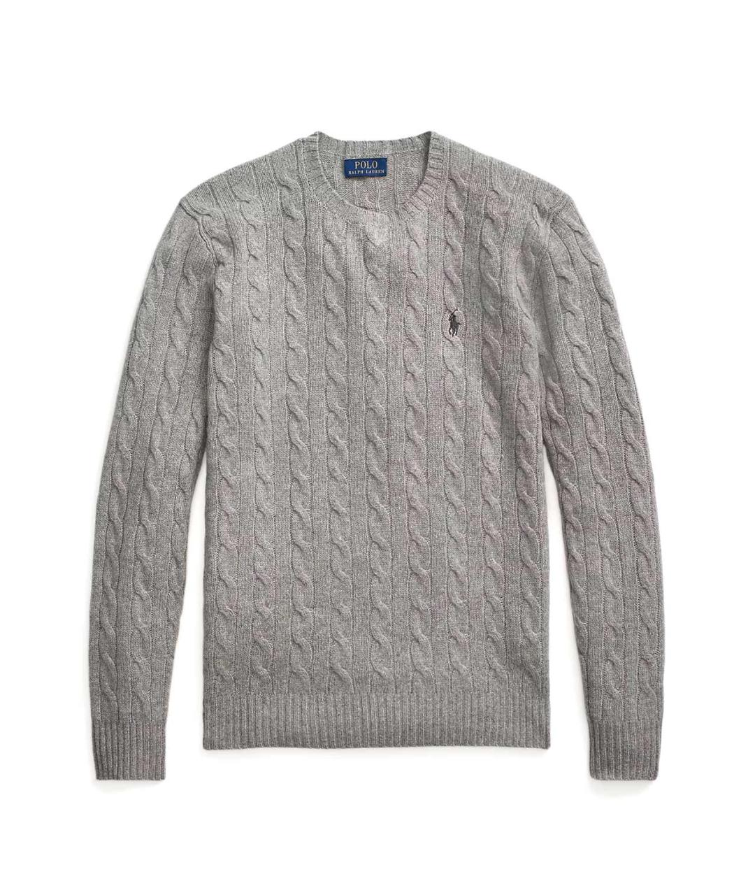 POLO RALPH LAUREN Серый шерстяной джемпер / свитер, фото 1