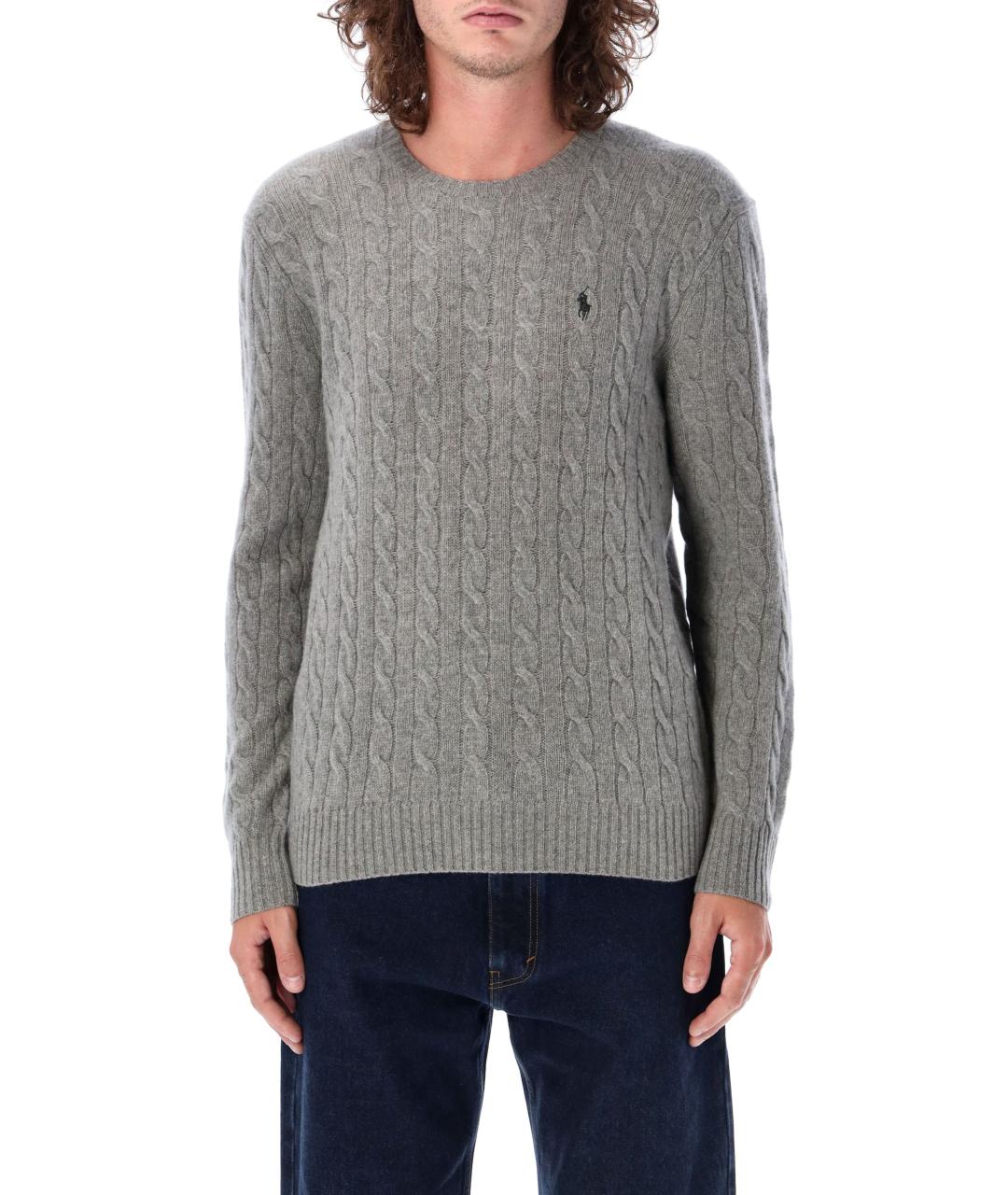 POLO RALPH LAUREN Серый шерстяной джемпер / свитер, фото 2