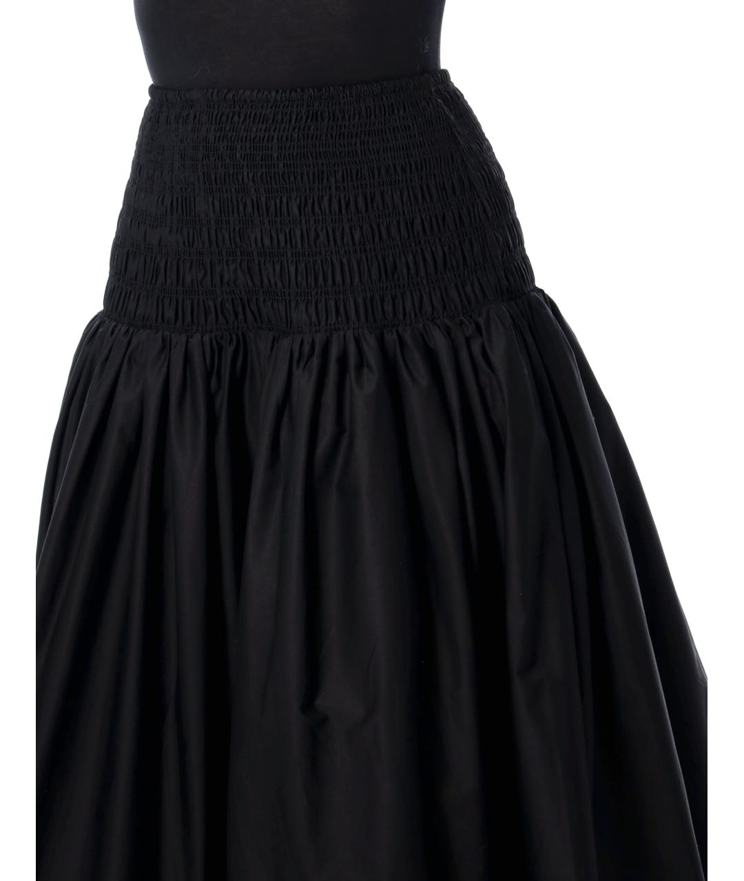 SELF-PORTRAIT Черная хлопковая юбка макси, фото 4
