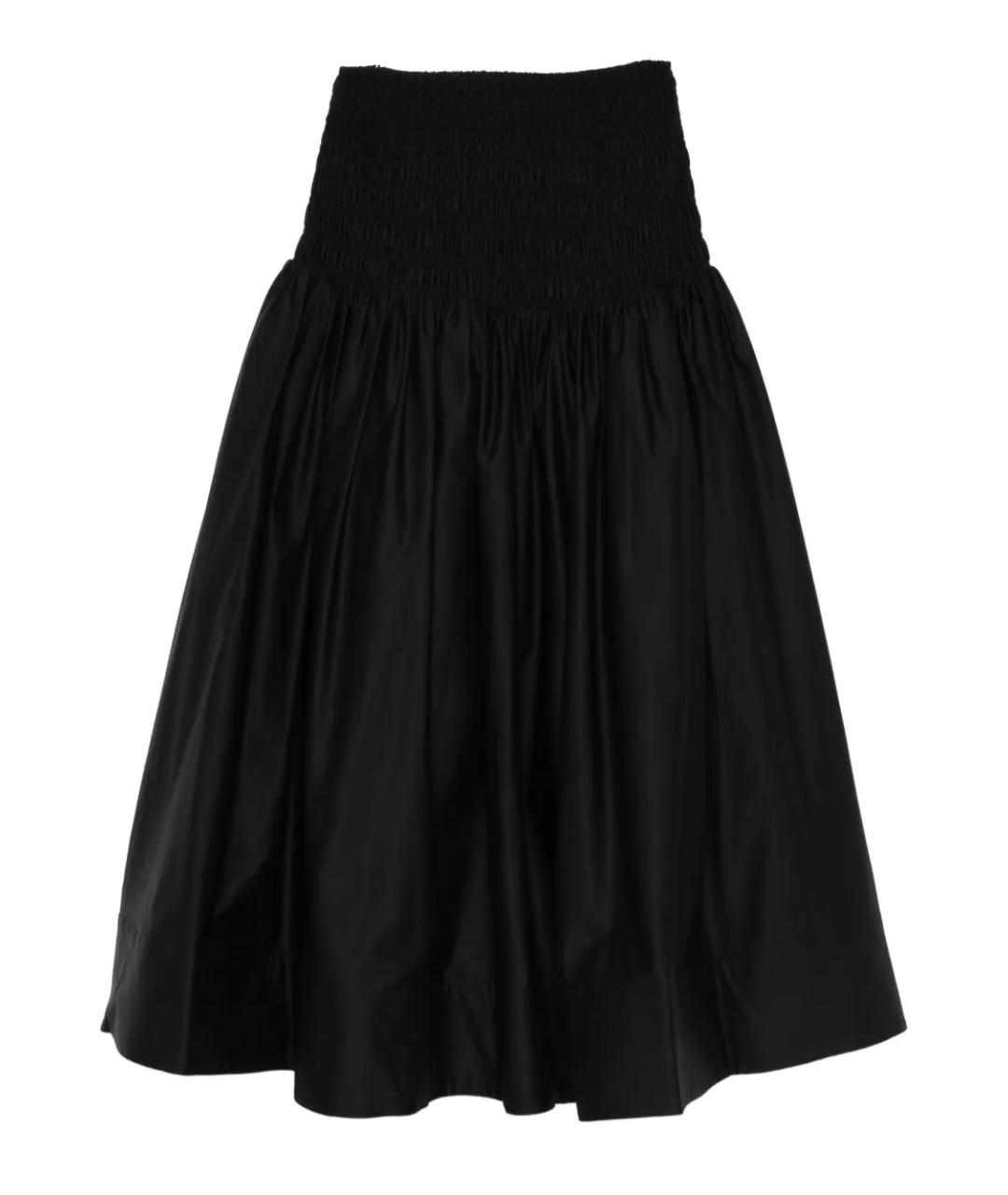 SELF-PORTRAIT Черная хлопковая юбка макси, фото 1
