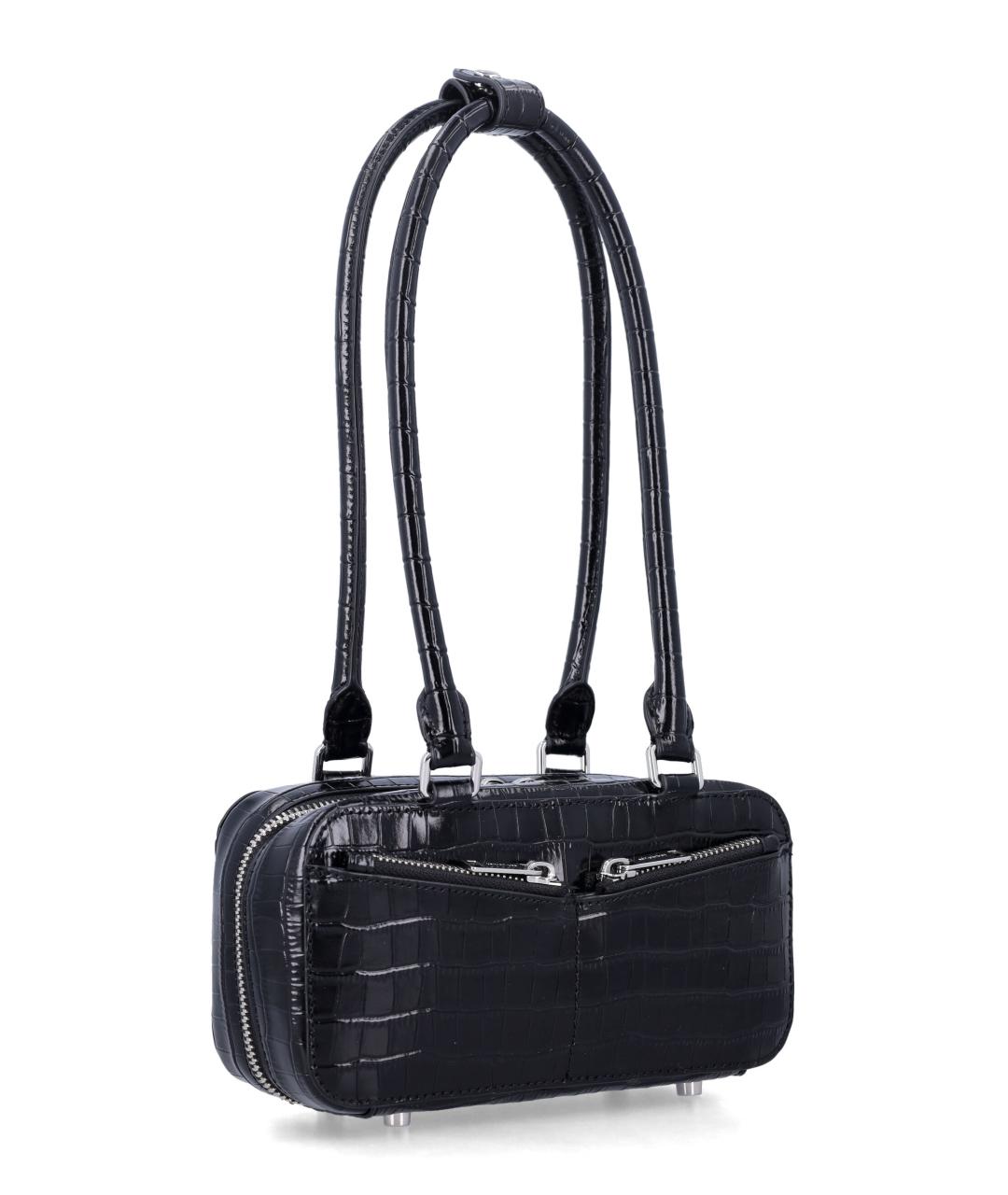 SELF-PORTRAIT Черная кожаная сумка тоут, фото 2