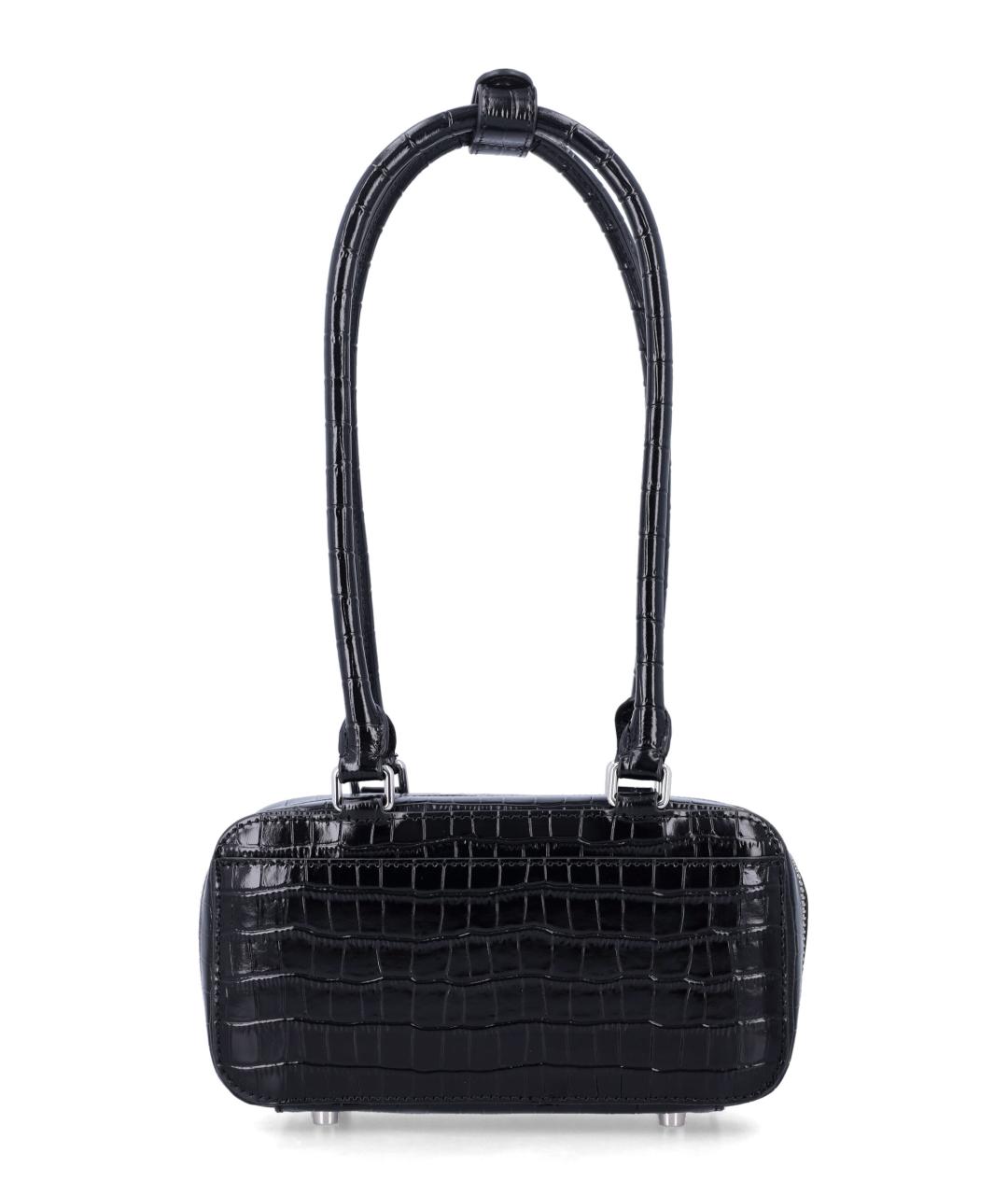 SELF-PORTRAIT Черная кожаная сумка тоут, фото 3