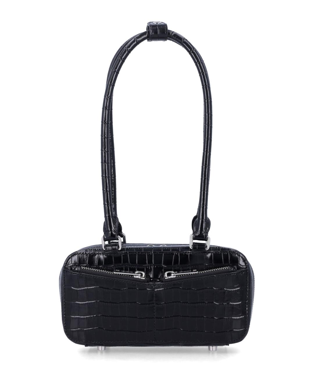 SELF-PORTRAIT Черная кожаная сумка тоут, фото 1