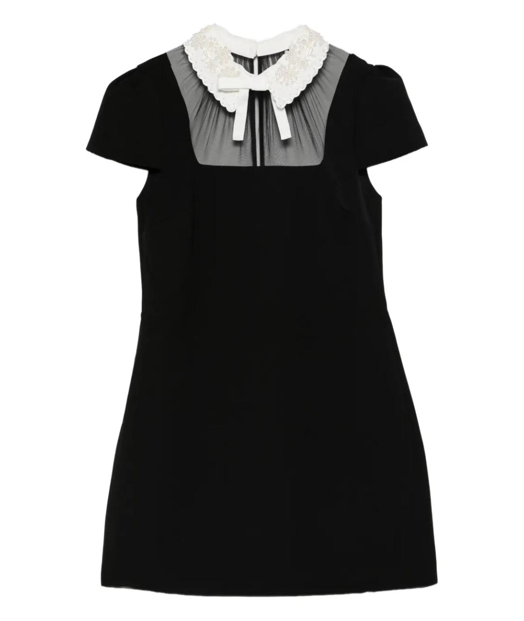 SELF-PORTRAIT Черное полиэстеровое повседневное платье, фото 1