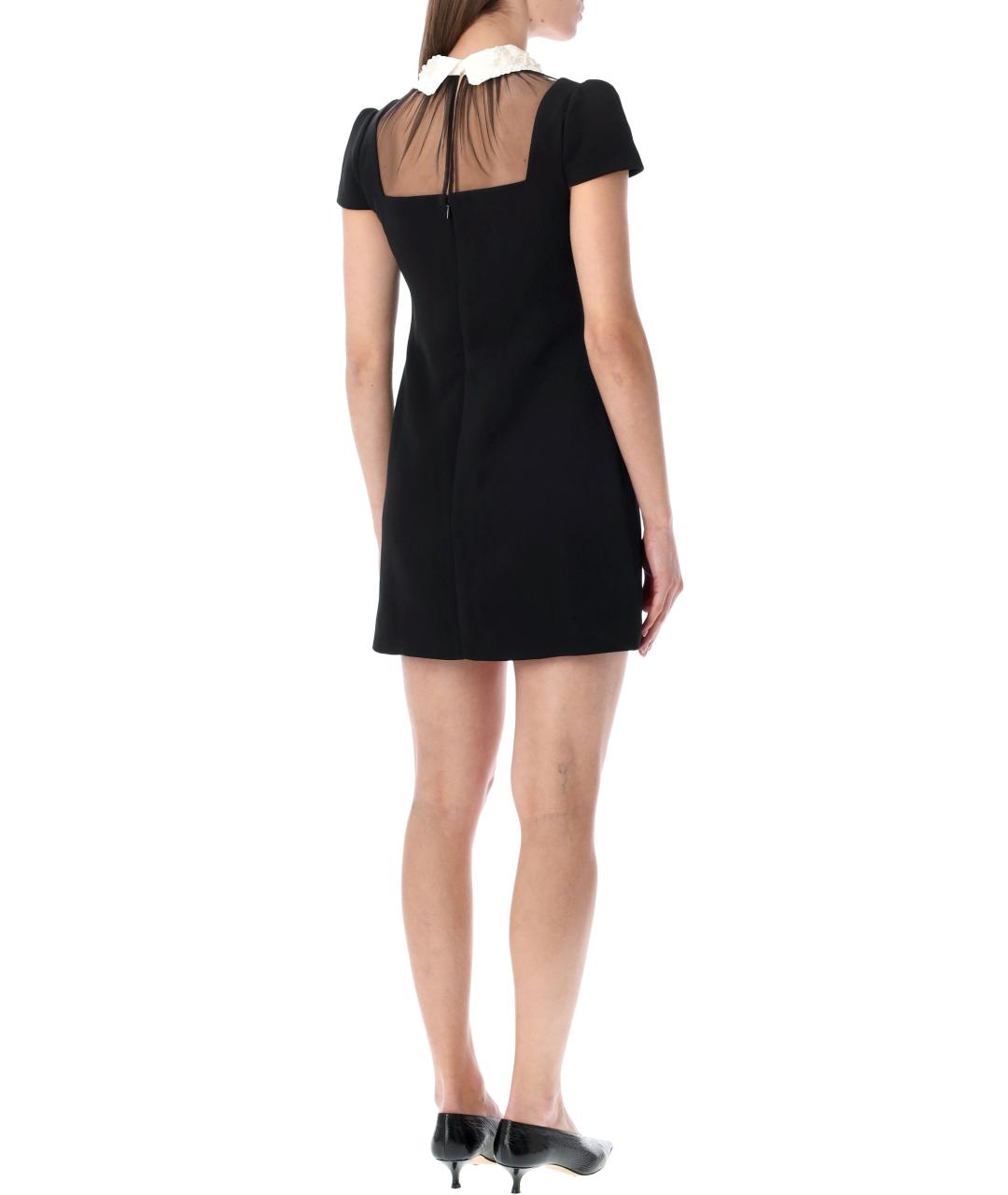 SELF-PORTRAIT Черное полиэстеровое повседневное платье, фото 3