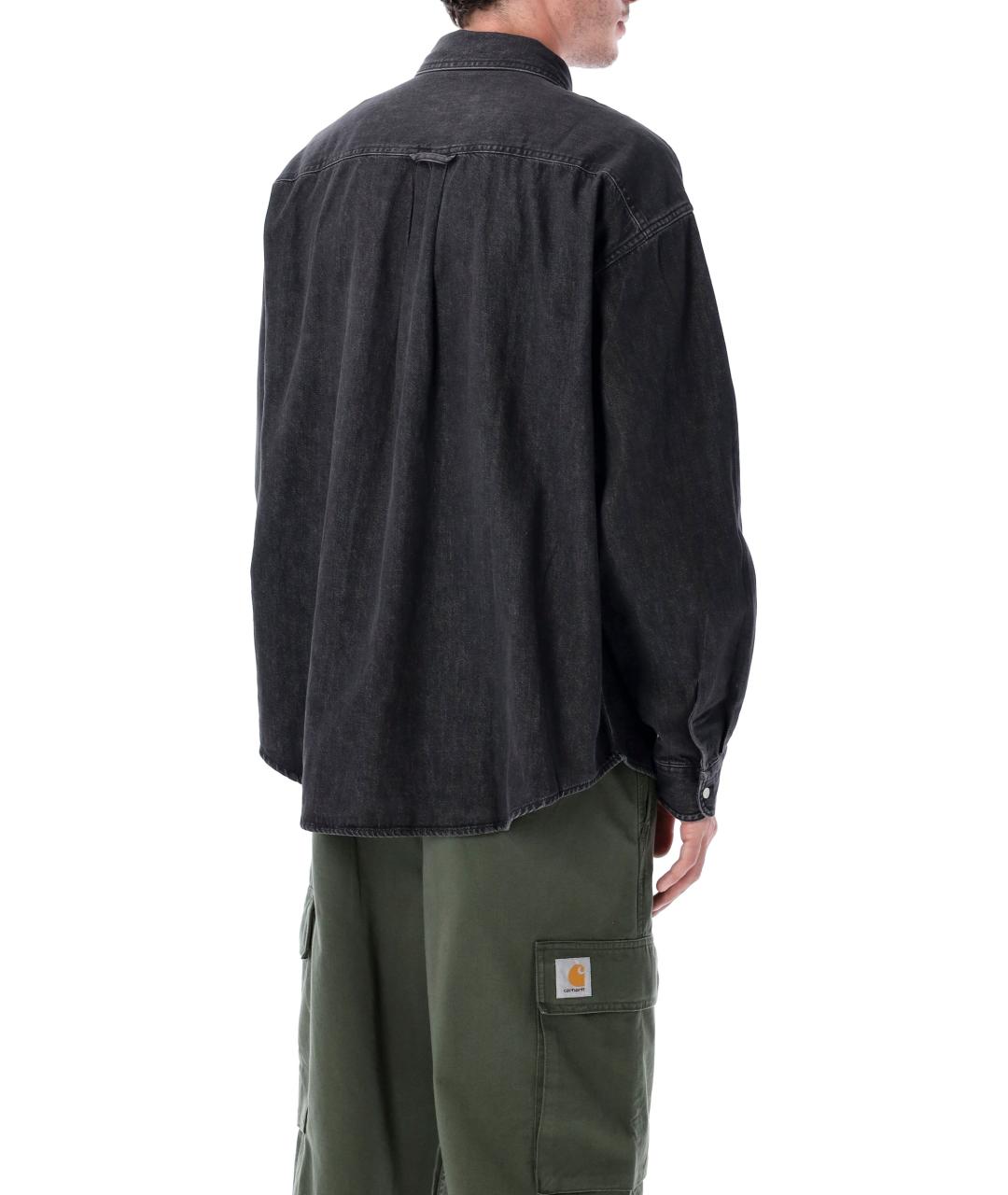 CARHARTT WIP Черная хлопковая кэжуал рубашка, фото 3