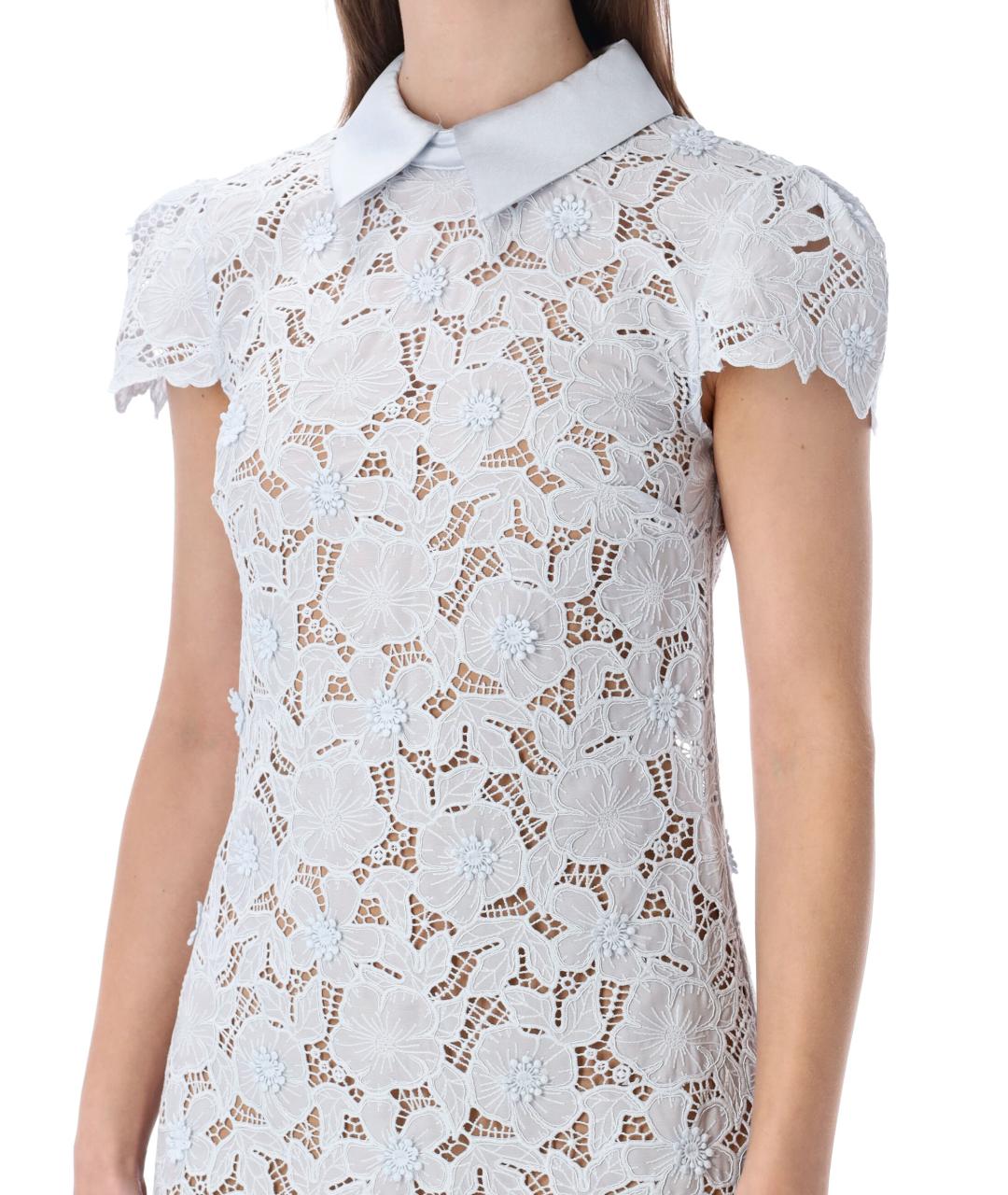 SELF-PORTRAIT Голубое полиэстеровое коктейльное платье, фото 4