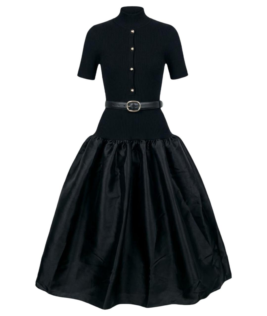 SELF-PORTRAIT Черное вискозное вечернее платье, фото 1