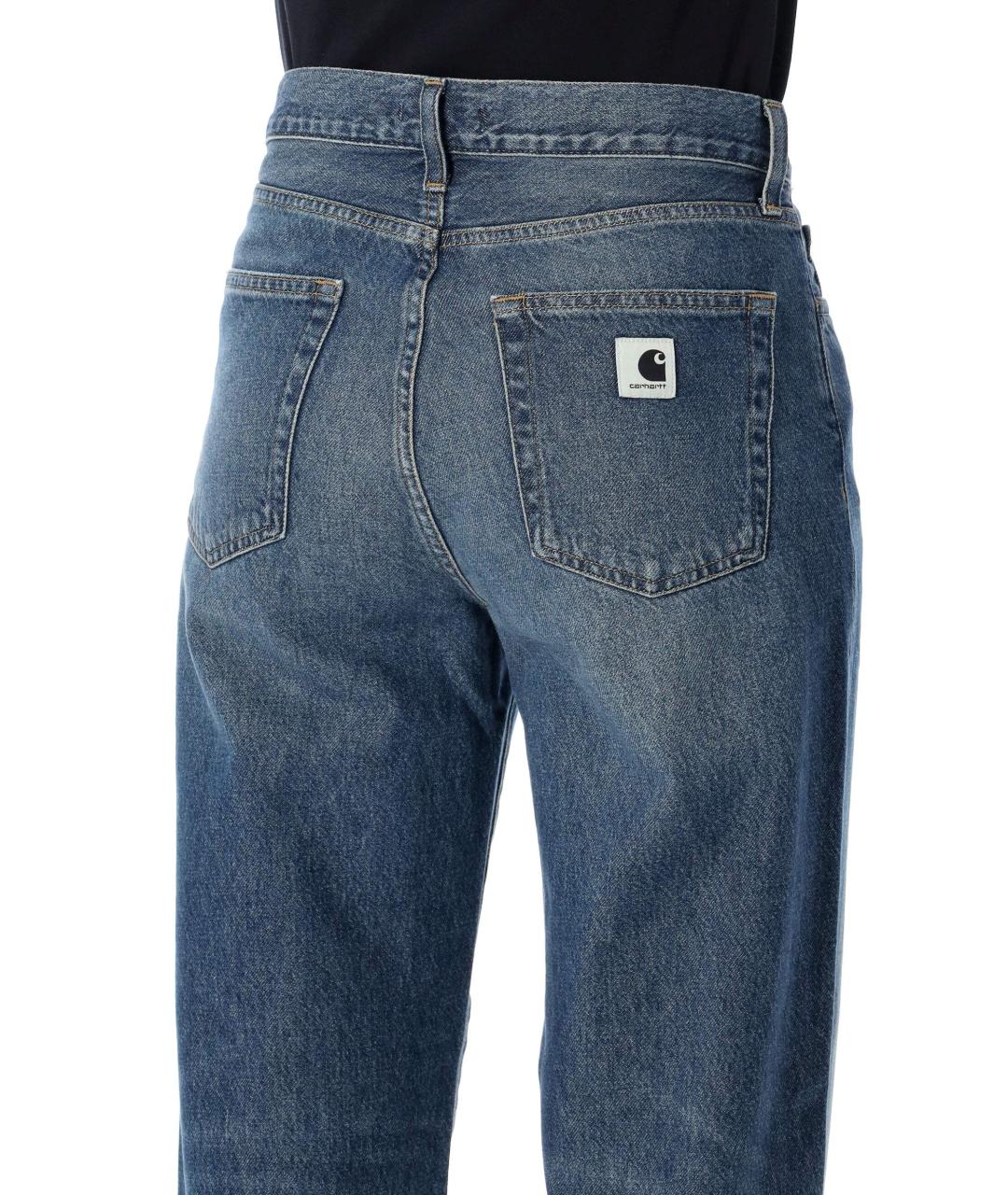 CARHARTT WIP Синие хлопковые прямые джинсы, фото 3