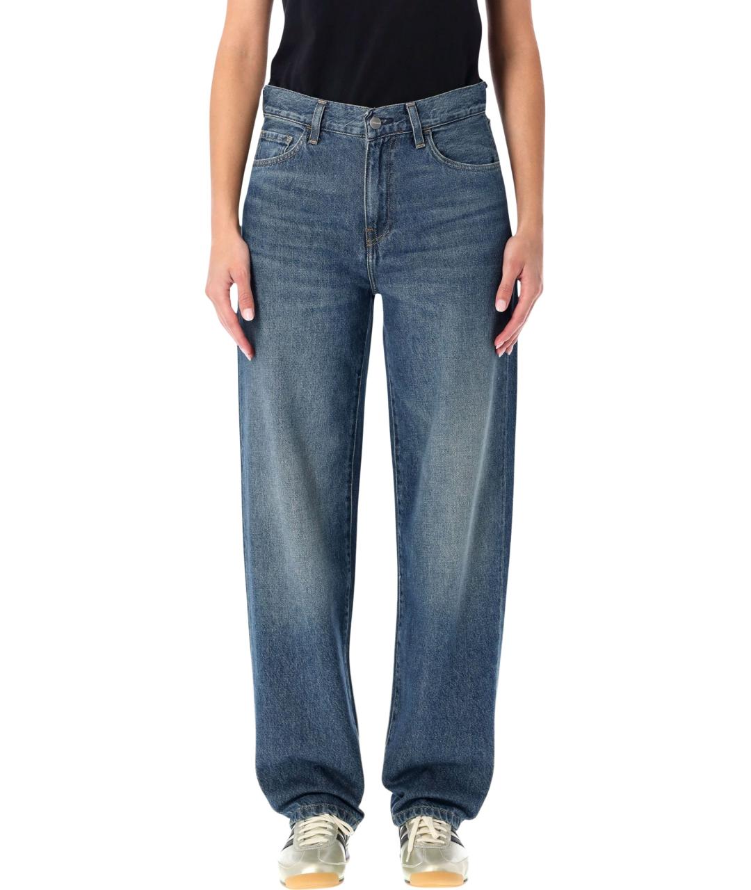 CARHARTT WIP Синие хлопковые прямые джинсы, фото 4