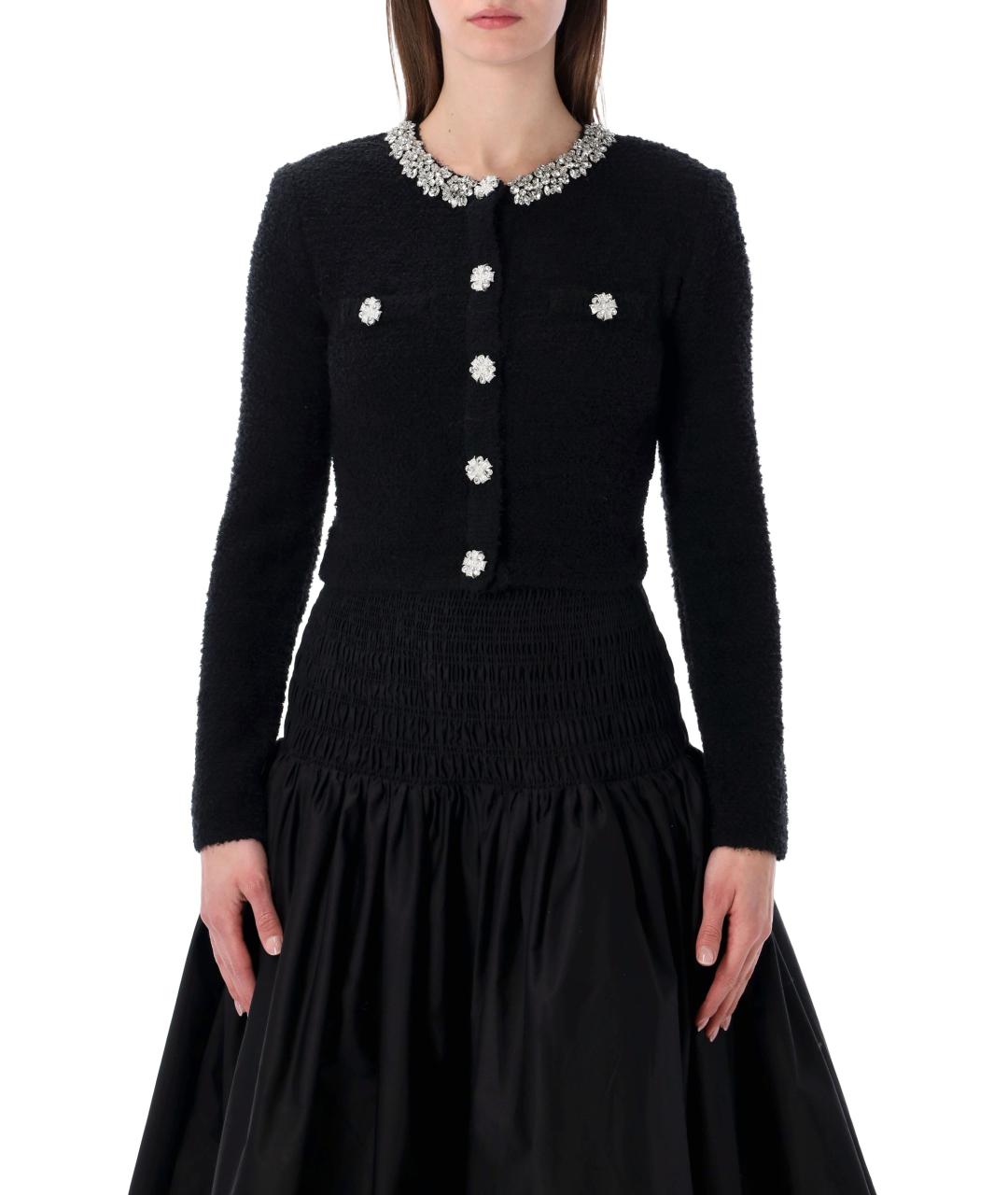 SELF-PORTRAIT Черный полиэстеровый кардиган, фото 2