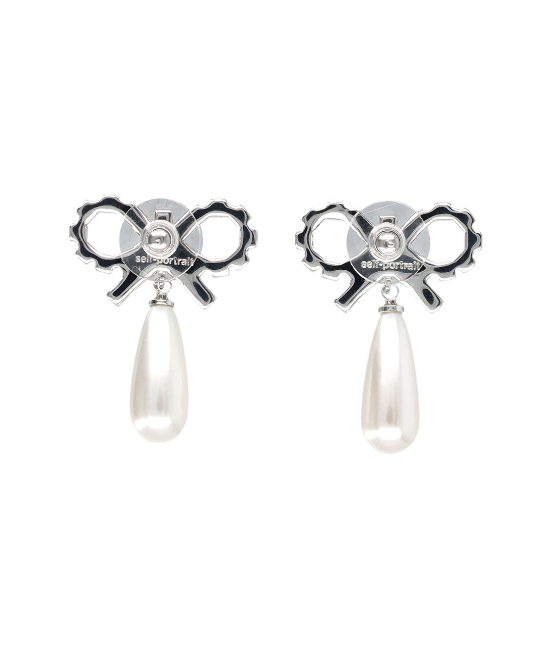 SELF-PORTRAIT Серебряные металлические серьги, фото 2