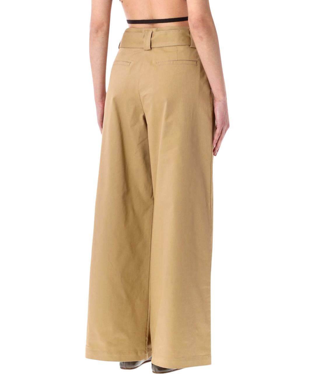 SESSUN Бежевые хлопковые брюки широкие, фото 2